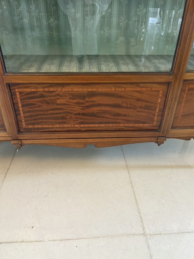 Superb Quality Antique Edwardian Inlaid Mahogany Display Cabinet - Image 12